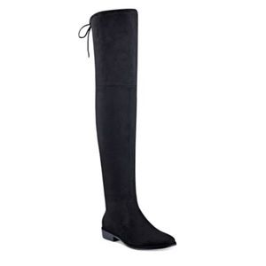 Marc Fisher Over The Knee Velvet Black Boots